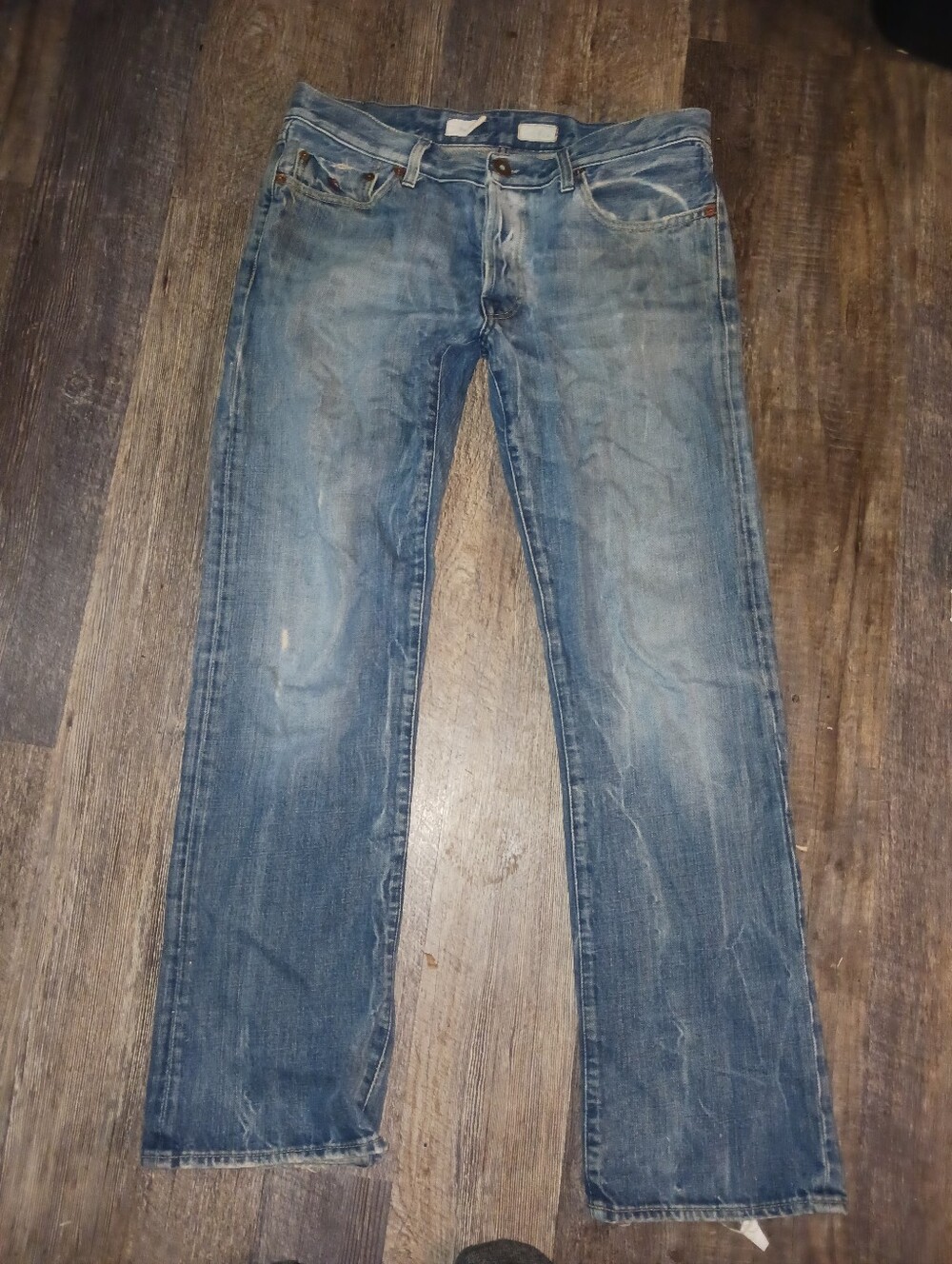 Energie Mens Jeans Straight Sz 32 x31  Blue Cotton Y2k L3